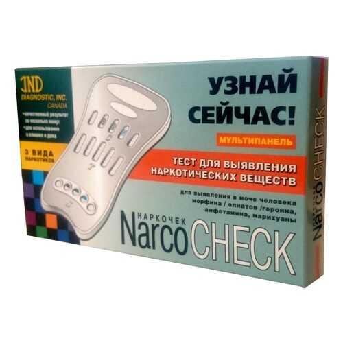 Тест Narcocheck мультипанель для выявления 3 видов наркотиков в моче 1 шт. в Живика