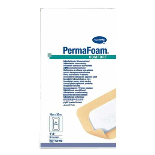 PermaFoam Comfort ПемаФом Комфорт губчатая адгезивная повязка 10 x 20 см в Живика