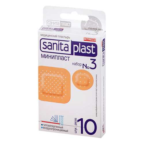 Пластырь Sanits plast Минипласт 3 10 шт. в Живика