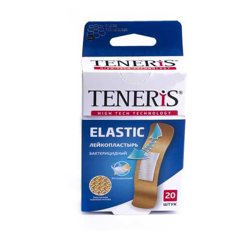 Пластырь Teneris Elastic бактерицидный с ионами серебра на тканевой основе 20 шт. в Живика