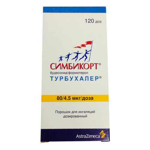 Симбикорт Турбухалер пор. для инг.доз.4,5мкг+80мкг/доза 120доз в Живика