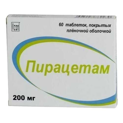 Пирацетам таблетки, покрытые пленочной оболочкой 200 мг №60 в Живика