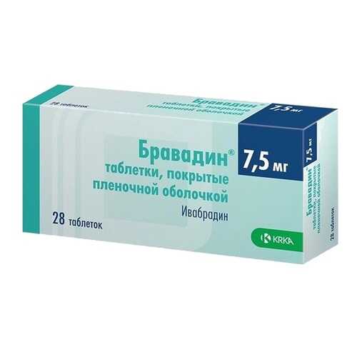 Бравадин таблетки, покрытые пленочной оболочкой 7,5 мг №28 в Живика