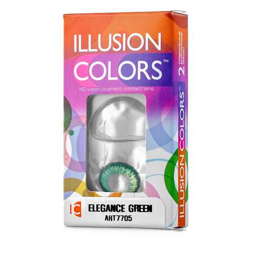 Контактные линзы ILLUSION colors Elegance 2 линзы -1.5D green зеленый в Живика