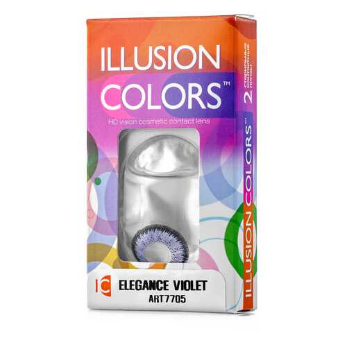 Контактные линзы ILLUSION colors Elegance 2 линзы -1.5D violet фиолетовый в Живика