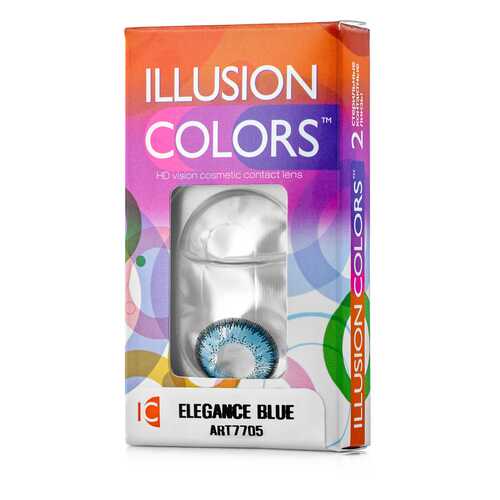 Контактные линзы ILLUSION colors Elegance 2 линзы -4.0D blue синий в Живика