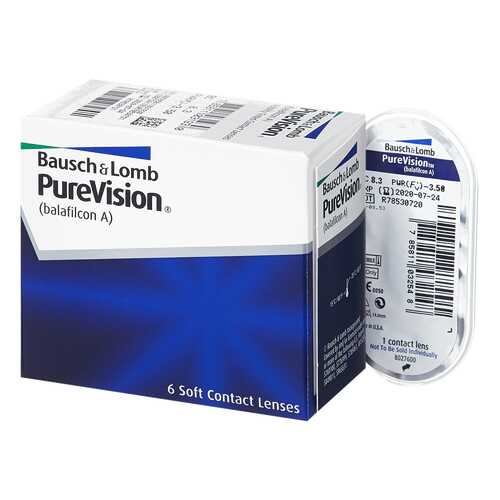 Контактные линзы PureVision 6 линз R 8,3 -3,25 в Живика