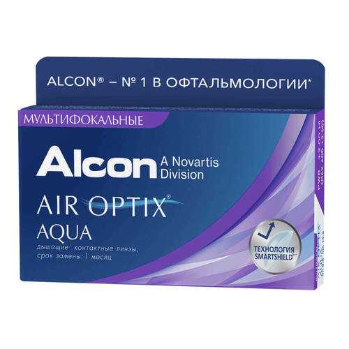 Контактные линзы Air Optix Aqua Multifocal 3 линзы high -1,25 в Живика