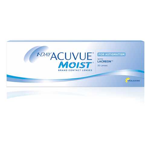 Контактные линзы 1-Day Acuvue Moist for Astigmatism 30 линз -0,25/-0,75/20 в Живика