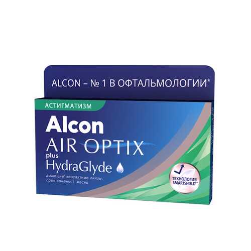 Контактные линзы AirOptix HydraGlyde for Astigmatism 3 шт. PWR -5,50, CYL -1,25, AXIS 010 в Живика