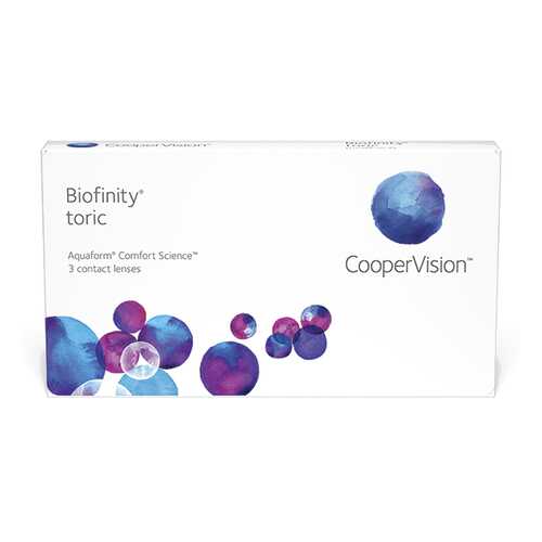 Линзы контактные CooperVision Biofinity Toric 3 шт. -0/0,75/180 в Живика