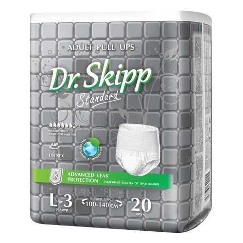 Белье впитывающее для взрослых Dr. Skipp Active Line размер L 100-140 см 20 шт. в Живика