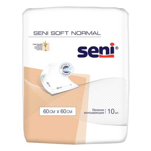 Одноразовые впитывающие пеленки, 60x60 см, 10 шт. Seni Soft Normal в Живика