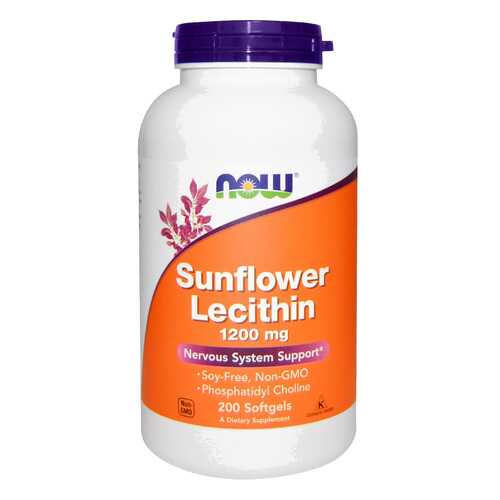 Лецитин NOW Sunflower Lecitin 200 капс. натуральный в Живика