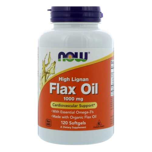 Льняное масло NOW Flax Oil 120 капс. в Живика