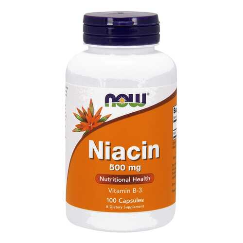 Витамины группы B Now Niacin (500 мг) 100 капсул в Живика